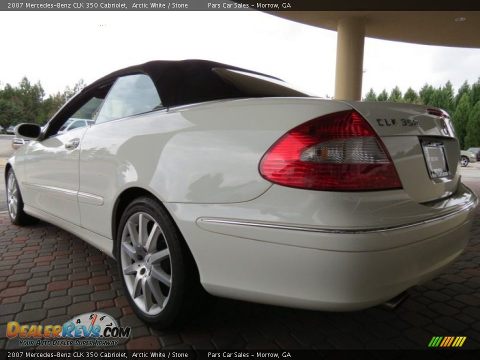 2007 Mercedes-Benz CLK 350 Cabriolet Arctic White / Stone Photo #2