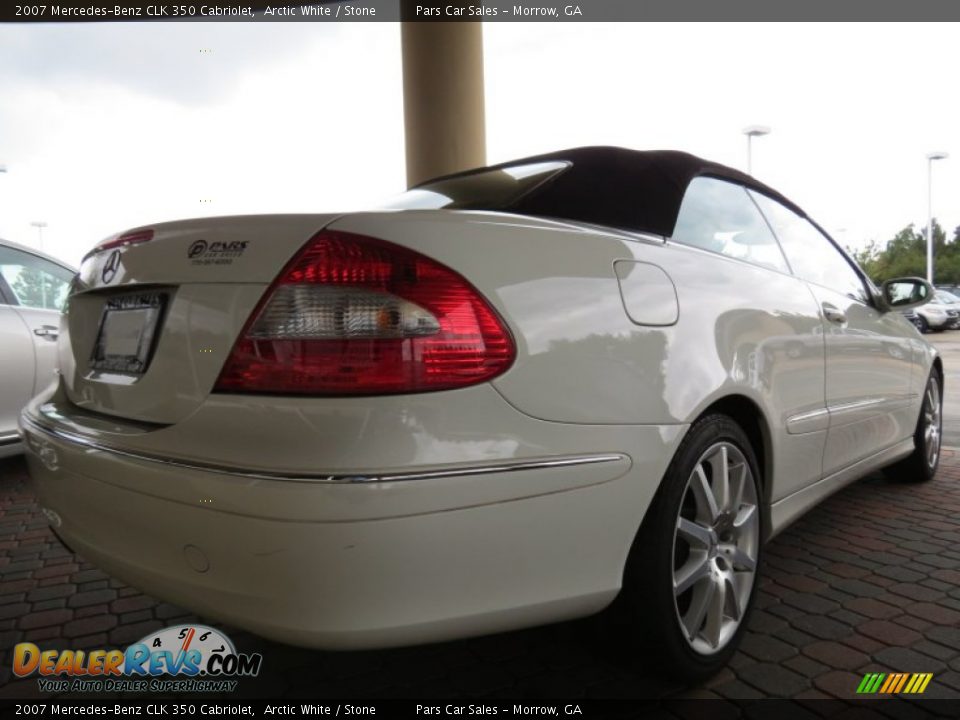 2007 Mercedes-Benz CLK 350 Cabriolet Arctic White / Stone Photo #3