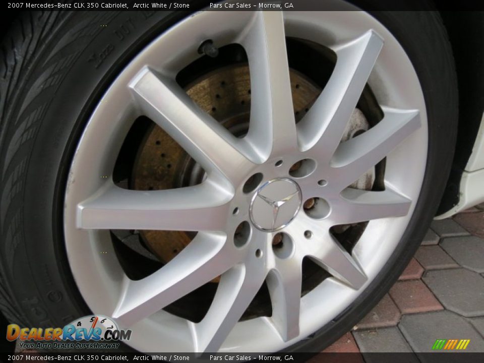 2007 Mercedes-Benz CLK 350 Cabriolet Arctic White / Stone Photo #5
