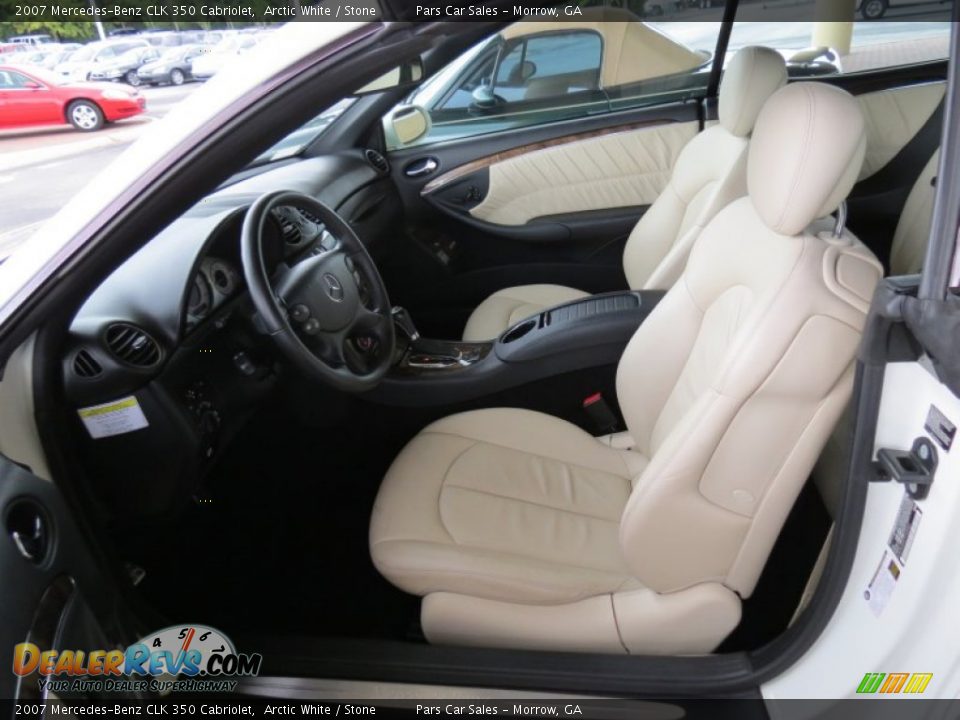 2007 Mercedes-Benz CLK 350 Cabriolet Arctic White / Stone Photo #6