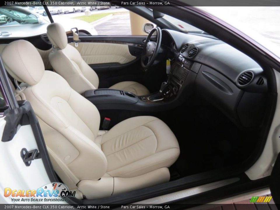 2007 Mercedes-Benz CLK 350 Cabriolet Arctic White / Stone Photo #10