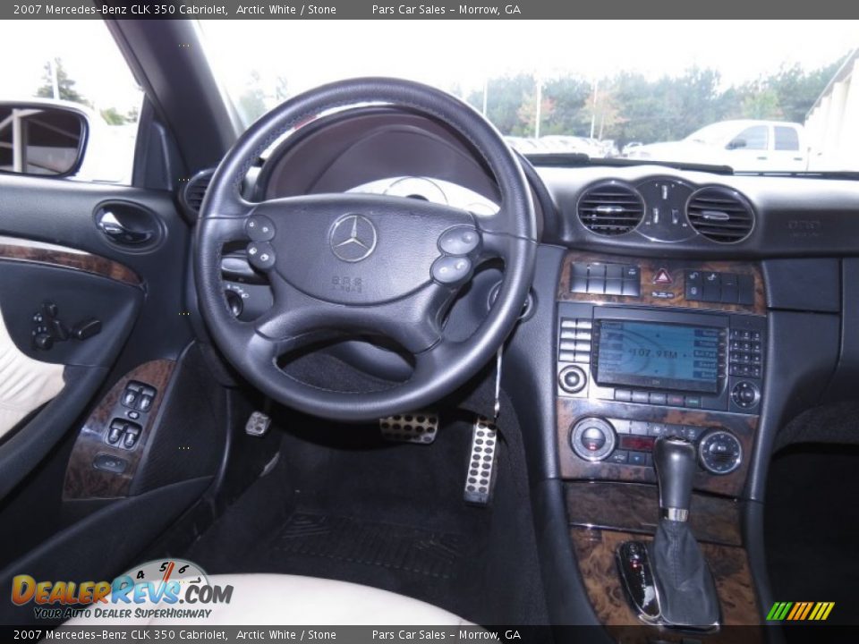 2007 Mercedes-Benz CLK 350 Cabriolet Arctic White / Stone Photo #11
