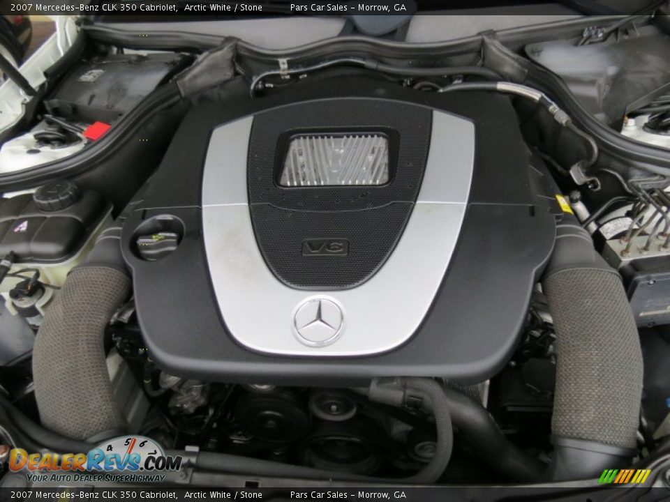2007 Mercedes-Benz CLK 350 Cabriolet Arctic White / Stone Photo #12