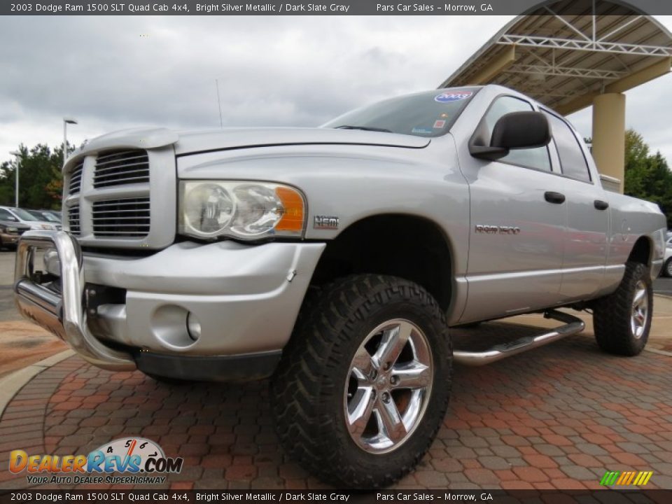 2003 Dodge Ram 1500 SLT Quad Cab 4x4 Bright Silver Metallic / Dark Slate Gray Photo #1