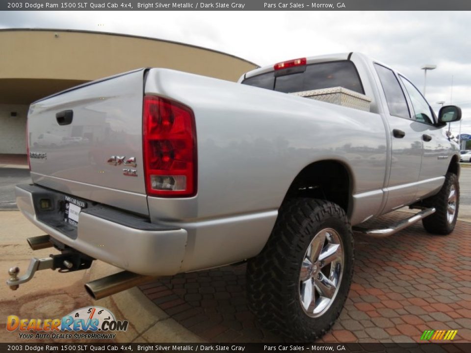 2003 Dodge Ram 1500 SLT Quad Cab 4x4 Bright Silver Metallic / Dark Slate Gray Photo #3