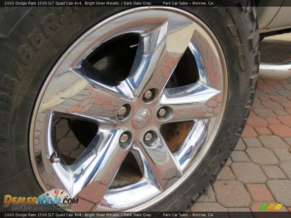 2003 Dodge Ram 1500 SLT Quad Cab 4x4 Bright Silver Metallic / Dark Slate Gray Photo #5