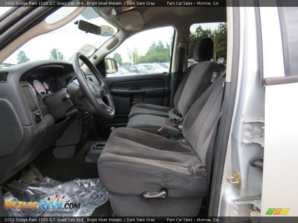 2003 Dodge Ram 1500 SLT Quad Cab 4x4 Bright Silver Metallic / Dark Slate Gray Photo #6
