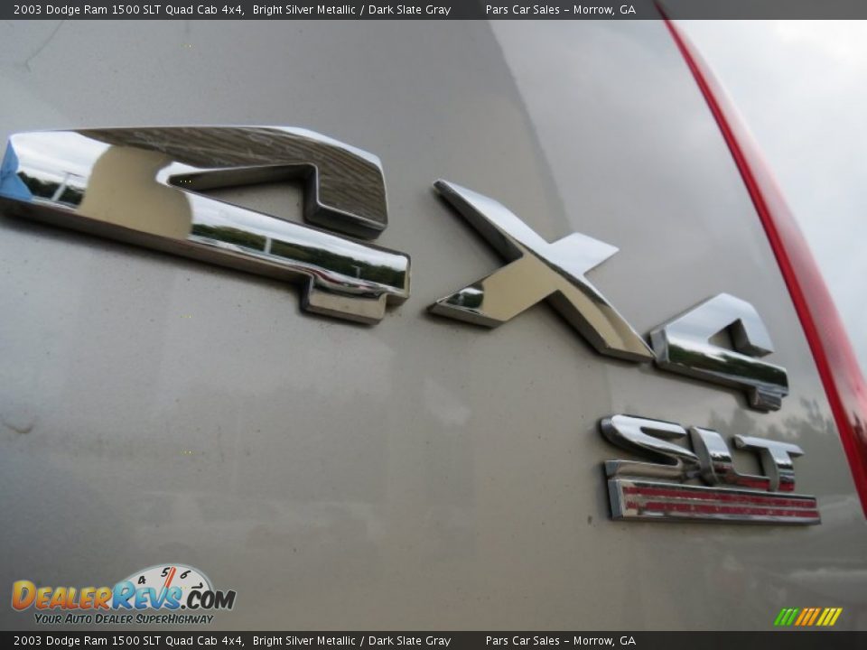 2003 Dodge Ram 1500 SLT Quad Cab 4x4 Bright Silver Metallic / Dark Slate Gray Photo #9
