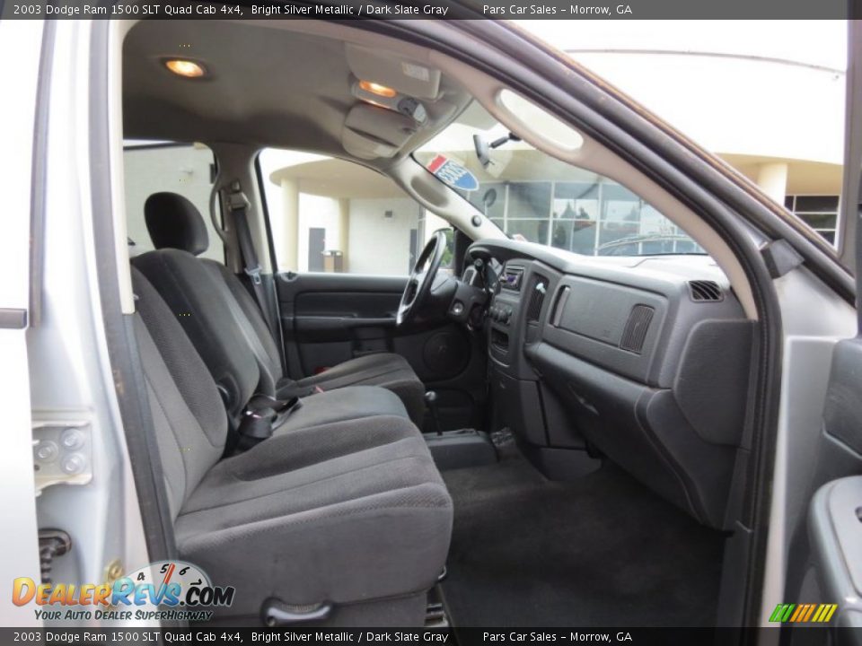 2003 Dodge Ram 1500 SLT Quad Cab 4x4 Bright Silver Metallic / Dark Slate Gray Photo #10