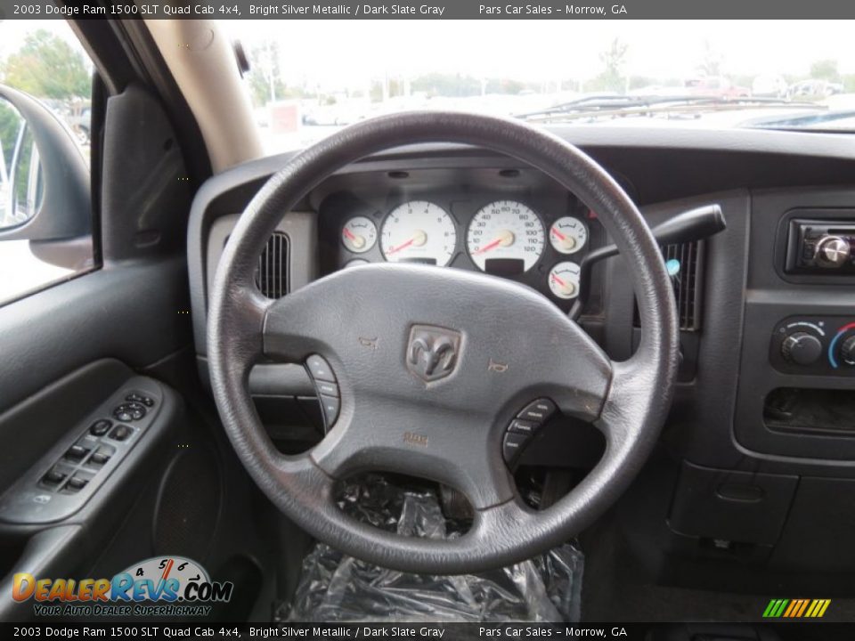 2003 Dodge Ram 1500 SLT Quad Cab 4x4 Bright Silver Metallic / Dark Slate Gray Photo #13