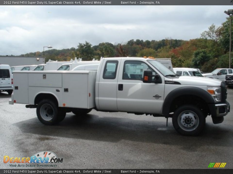 2012 Ford F450 Super Duty XL SuperCab Chassis 4x4 Oxford White / Steel Photo #1