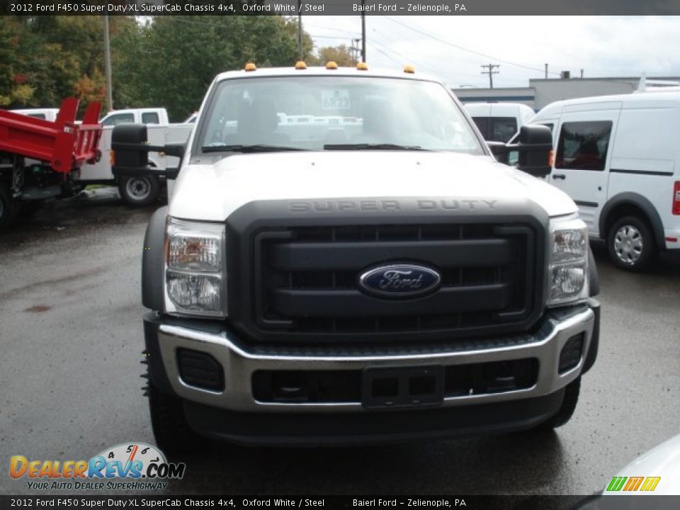 2012 Ford F450 Super Duty XL SuperCab Chassis 4x4 Oxford White / Steel Photo #3