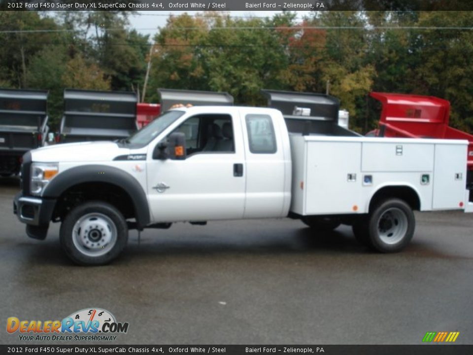 2012 Ford F450 Super Duty XL SuperCab Chassis 4x4 Oxford White / Steel Photo #5