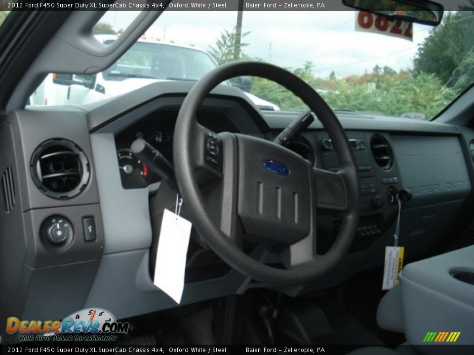 2012 Ford F450 Super Duty XL SuperCab Chassis 4x4 Oxford White / Steel Photo #10