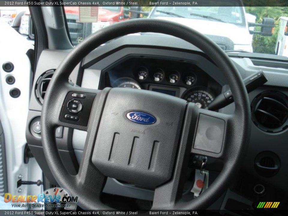 2012 Ford F450 Super Duty XL SuperCab Chassis 4x4 Steering Wheel Photo #18