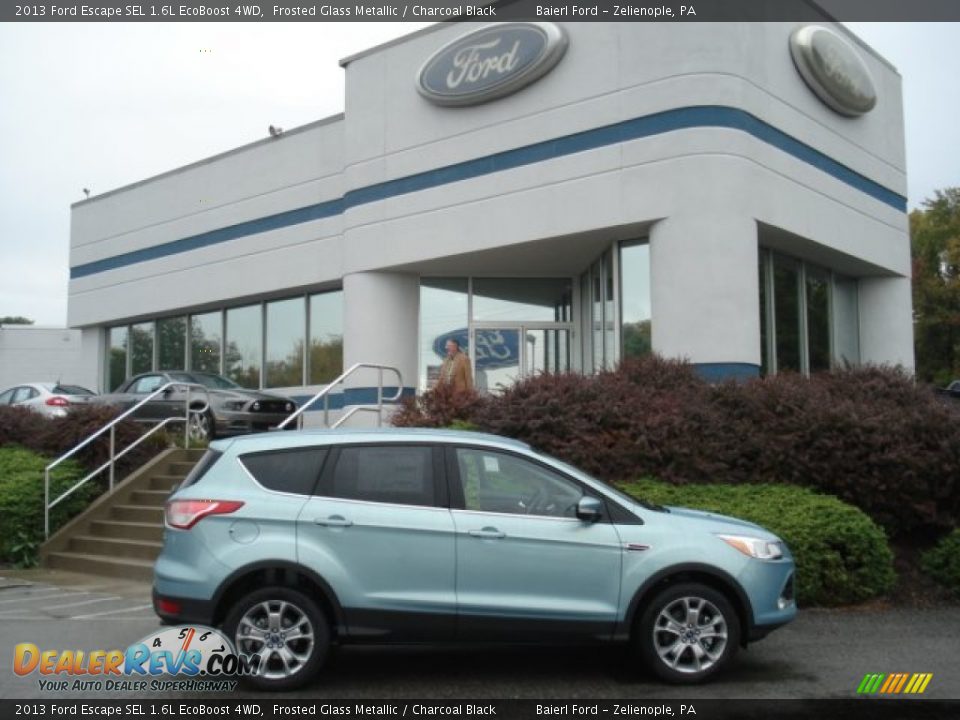 2013 Ford Escape SEL 1.6L EcoBoost 4WD Frosted Glass Metallic / Charcoal Black Photo #1