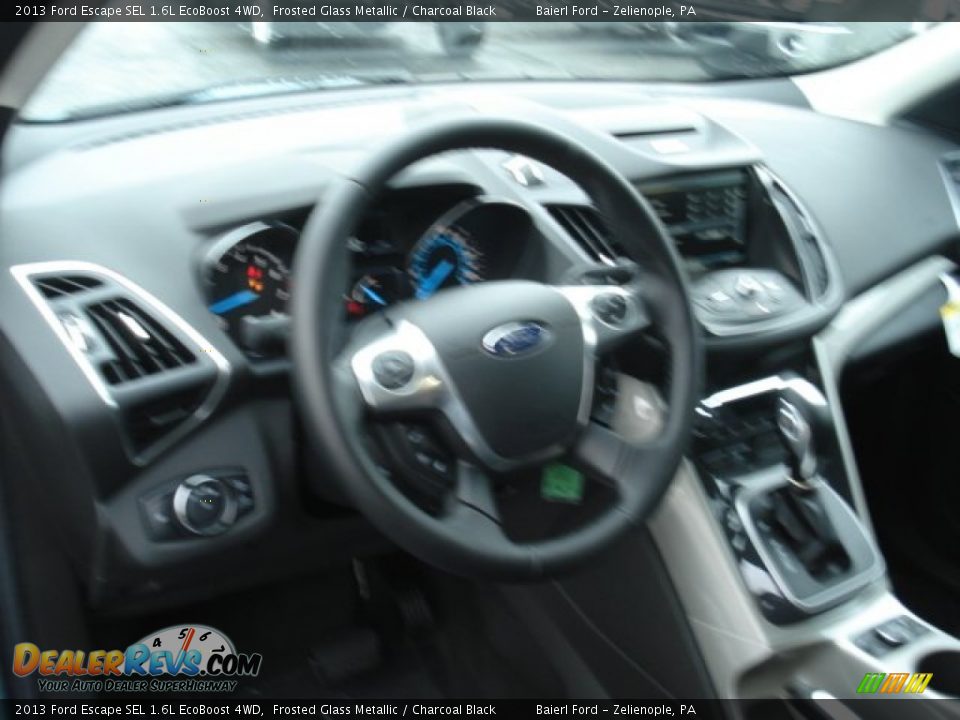 2013 Ford Escape SEL 1.6L EcoBoost 4WD Frosted Glass Metallic / Charcoal Black Photo #10
