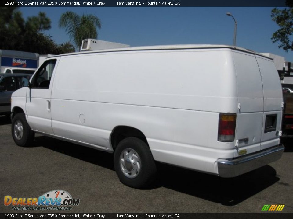 1993 Ford E Series Van E350 Commercial White / Gray Photo #4