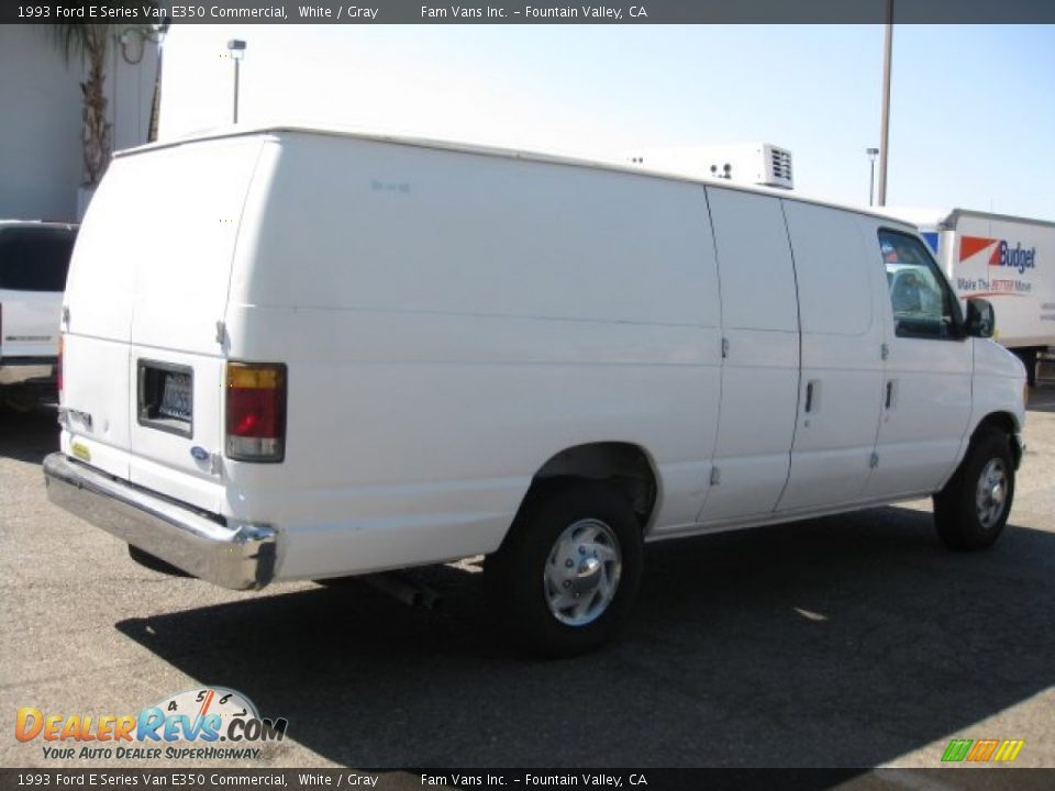 1993 Ford E Series Van E350 Commercial White / Gray Photo #6