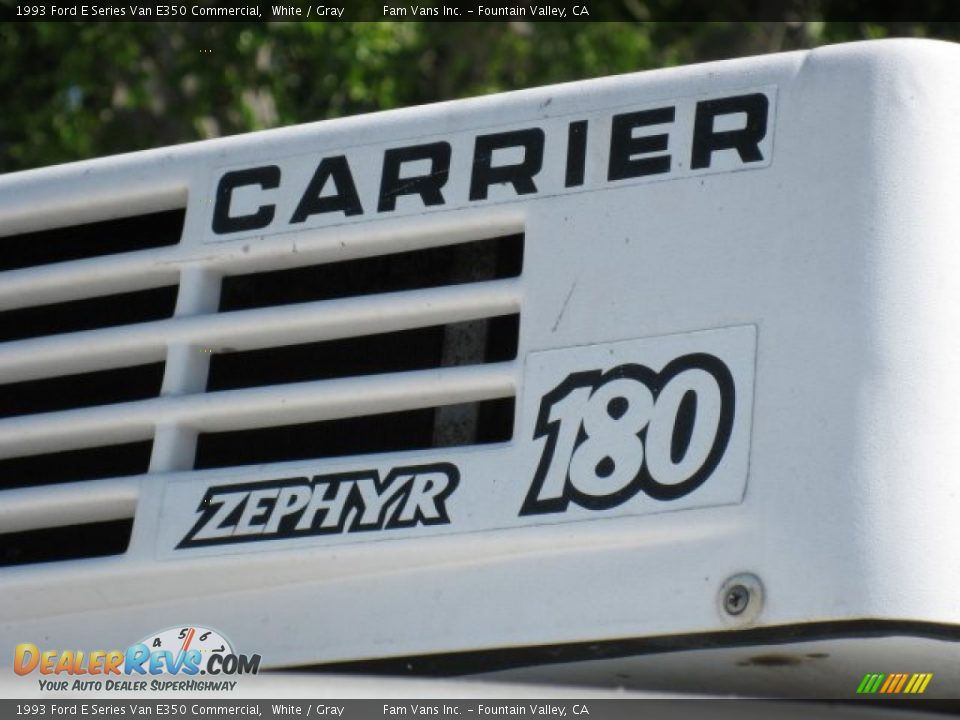 1993 Ford E Series Van E350 Commercial White / Gray Photo #8