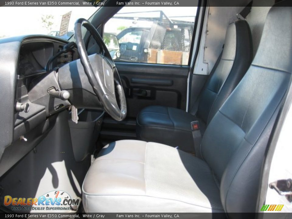 1993 Ford E Series Van E350 Commercial White / Gray Photo #9