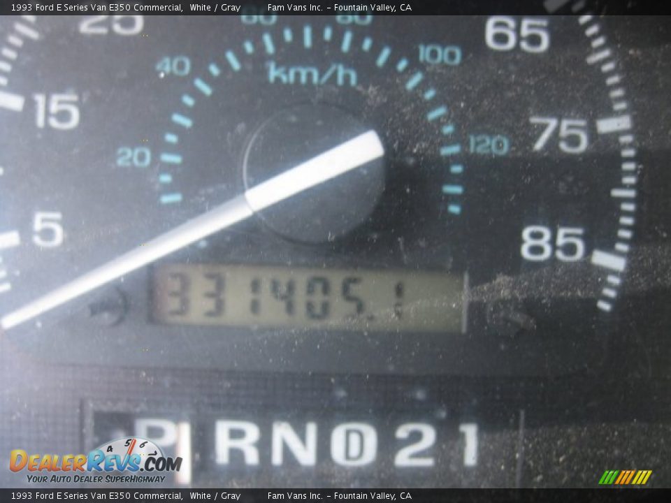 1993 Ford E Series Van E350 Commercial White / Gray Photo #13