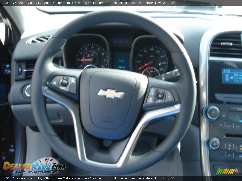 2013 Chevrolet Malibu LS Atlantis Blue Metallic / Jet Black/Titanium Photo #18