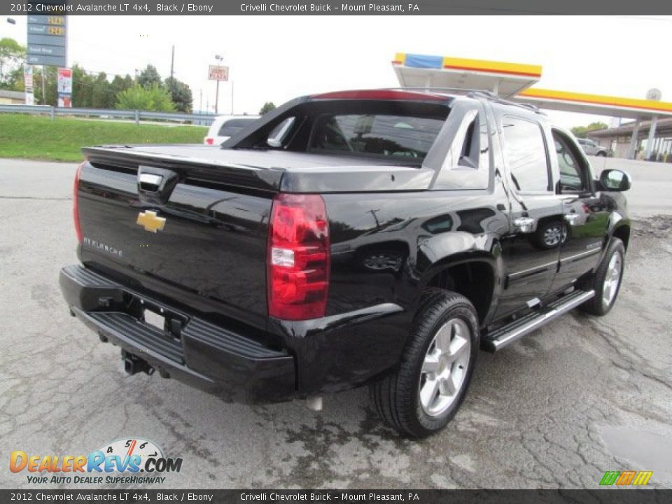 2012 Chevrolet Avalanche LT 4x4 Black / Ebony Photo #7