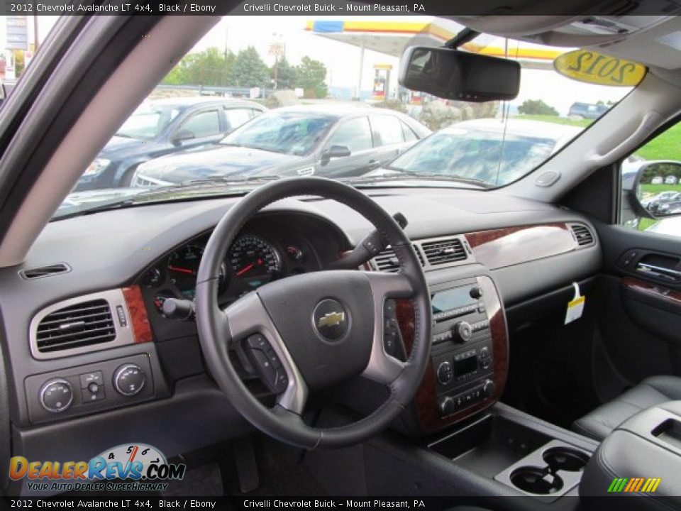 2012 Chevrolet Avalanche LT 4x4 Black / Ebony Photo #26