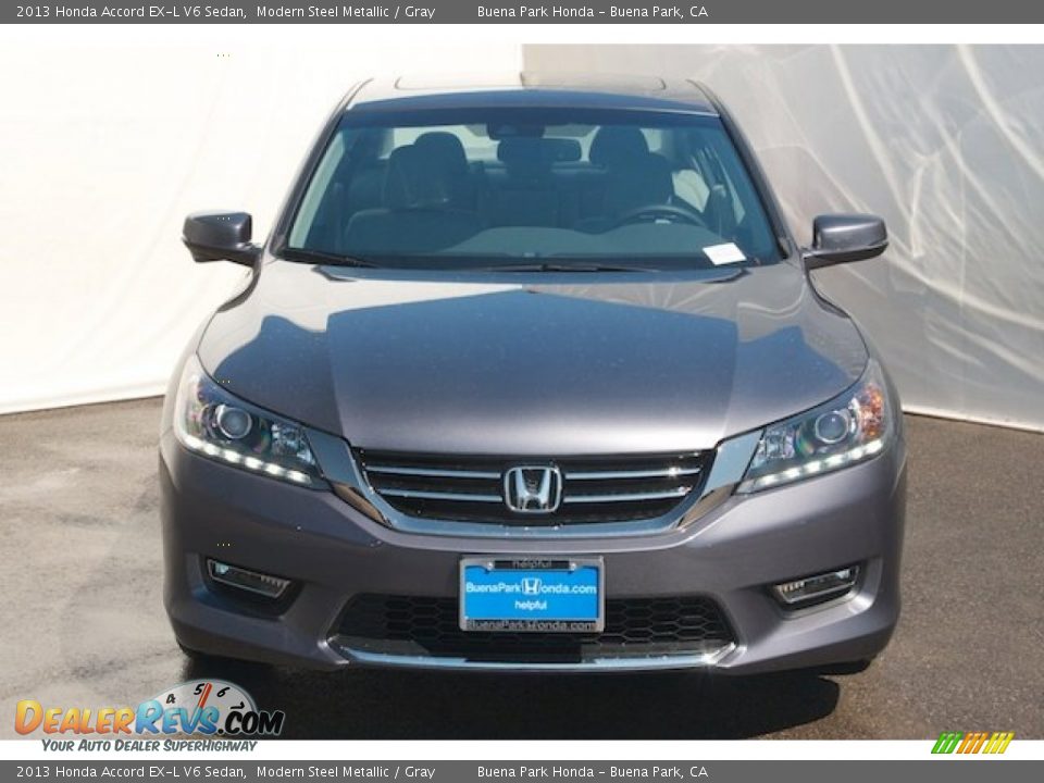 2013 Honda Accord EX-L V6 Sedan Modern Steel Metallic / Gray Photo #2