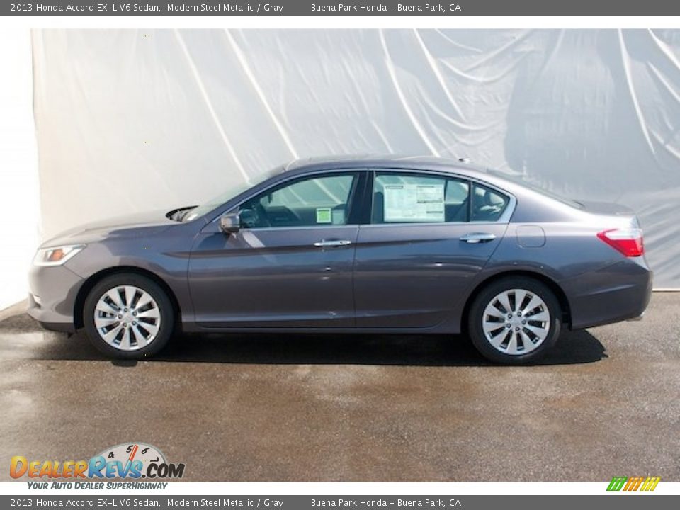 Modern Steel Metallic 2013 Honda Accord EX-L V6 Sedan Photo #4