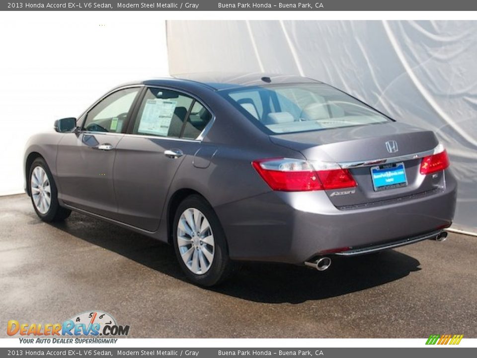 2013 Honda Accord EX-L V6 Sedan Modern Steel Metallic / Gray Photo #5