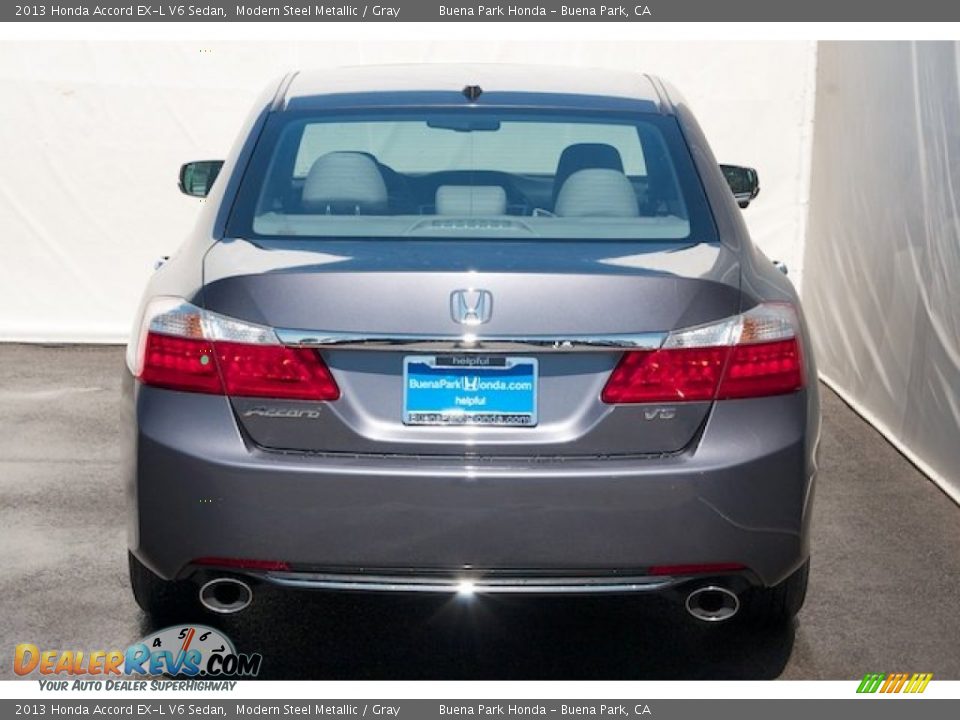 2013 Honda Accord EX-L V6 Sedan Modern Steel Metallic / Gray Photo #6