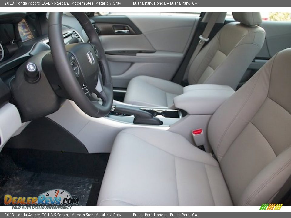 2013 Honda Accord EX-L V6 Sedan Modern Steel Metallic / Gray Photo #9