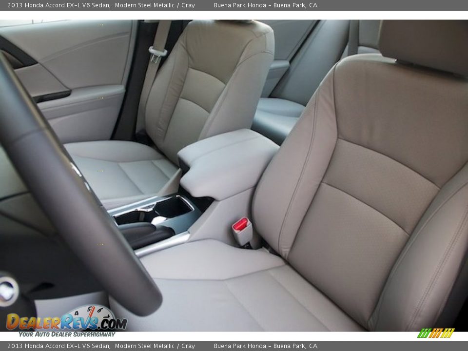 2013 Honda Accord EX-L V6 Sedan Modern Steel Metallic / Gray Photo #11