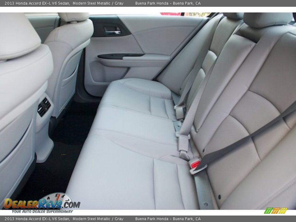 2013 Honda Accord EX-L V6 Sedan Modern Steel Metallic / Gray Photo #12