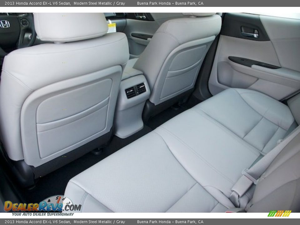 2013 Honda Accord EX-L V6 Sedan Modern Steel Metallic / Gray Photo #13