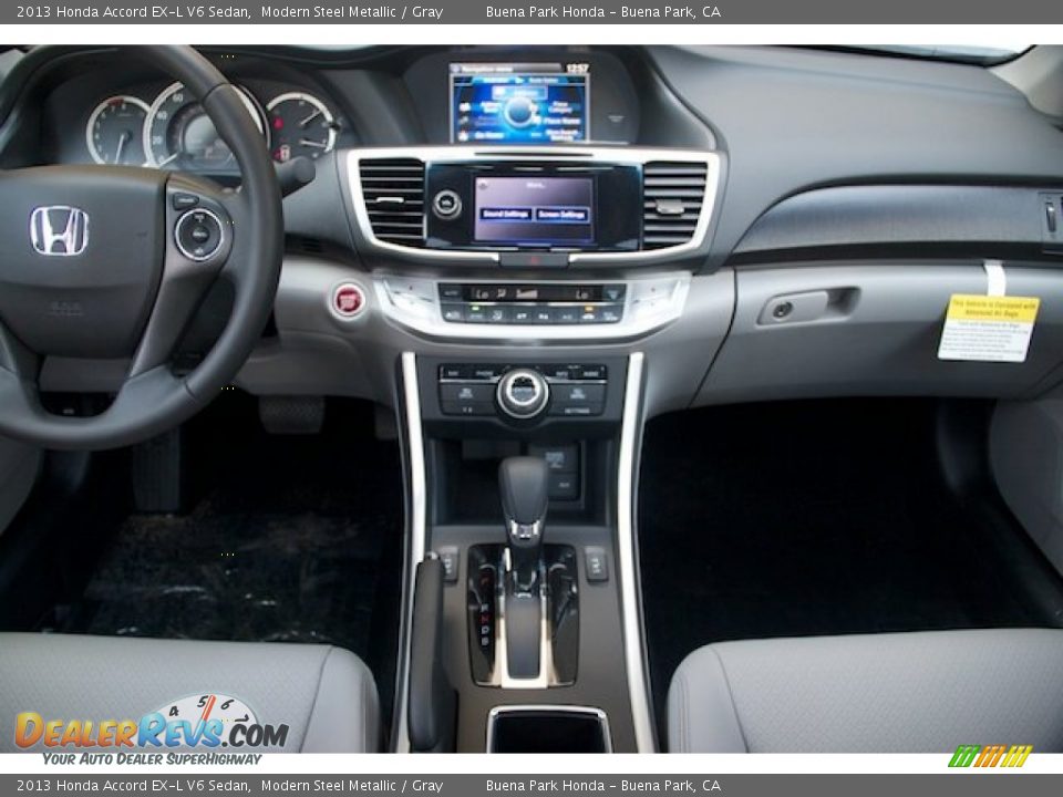 2013 Honda Accord EX-L V6 Sedan Modern Steel Metallic / Gray Photo #14