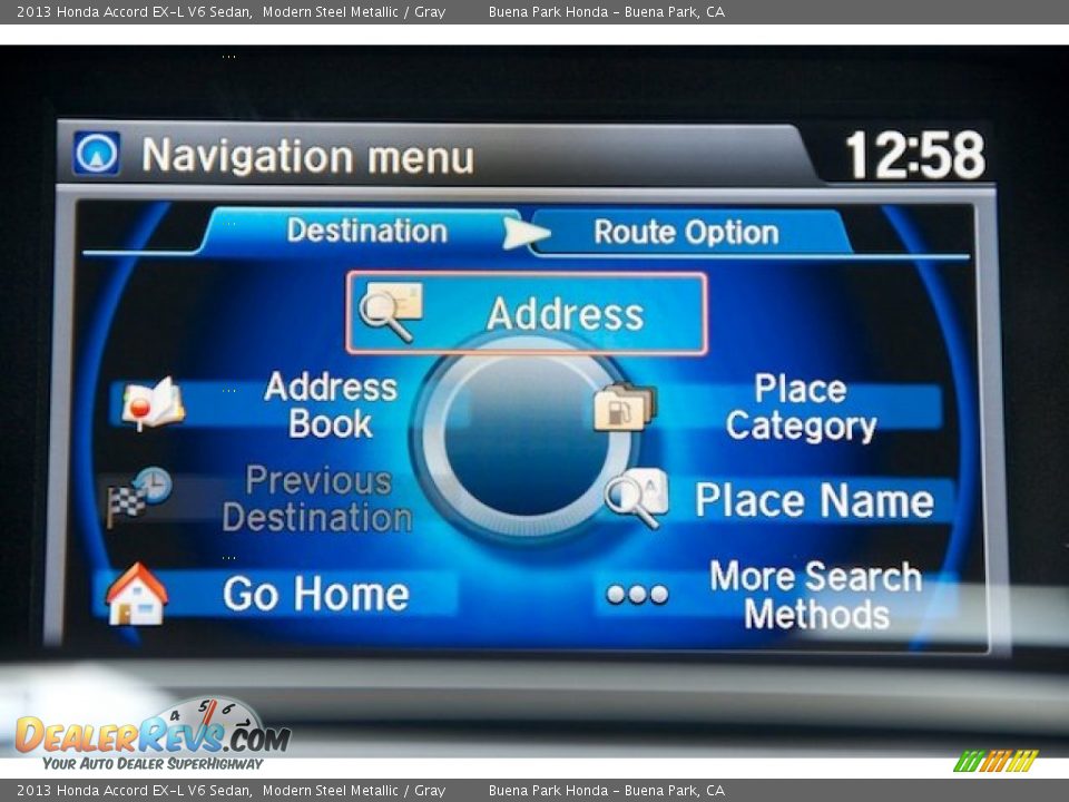 2013 Honda Accord EX-L V6 Sedan Modern Steel Metallic / Gray Photo #17