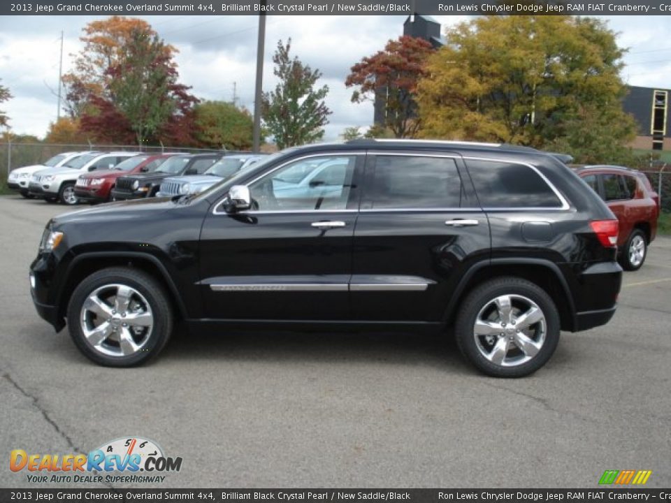 Brilliant Black Crystal Pearl 2013 Jeep Grand Cherokee Overland Summit 4x4 Photo #1