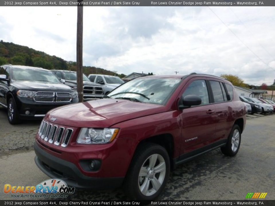 2012 Jeep Compass Sport 4x4 Deep Cherry Red Crystal Pearl / Dark Slate Gray Photo #1