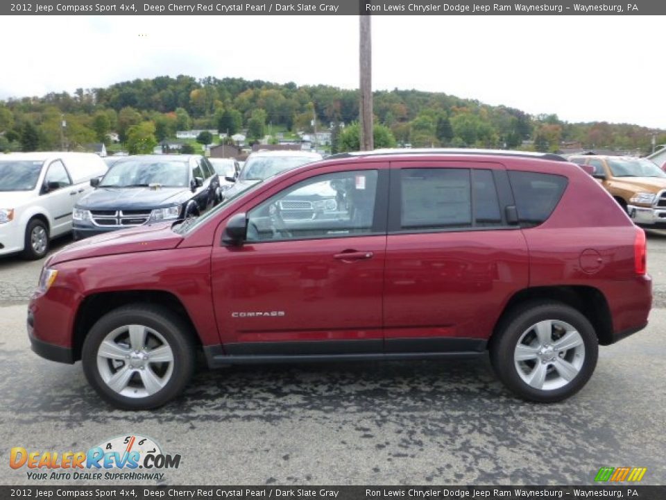 2012 Jeep Compass Sport 4x4 Deep Cherry Red Crystal Pearl / Dark Slate Gray Photo #2