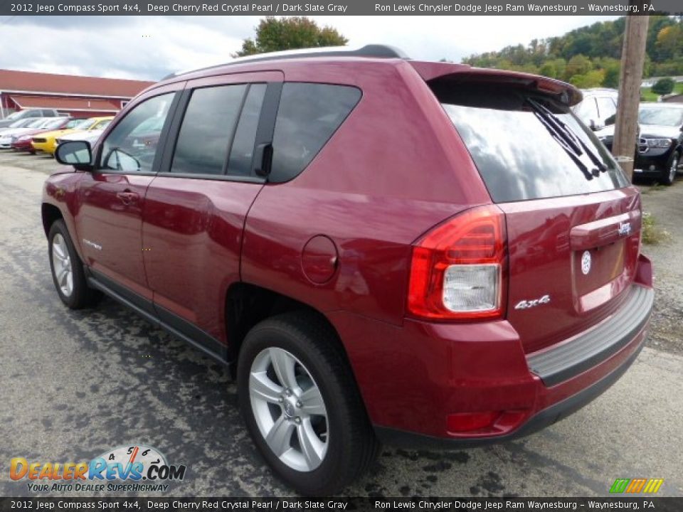 2012 Jeep Compass Sport 4x4 Deep Cherry Red Crystal Pearl / Dark Slate Gray Photo #3