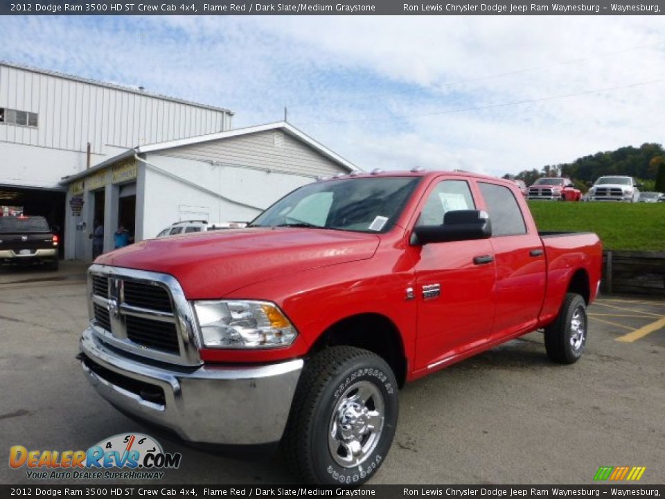 2012 Dodge Ram 3500 HD ST Crew Cab 4x4 Flame Red / Dark Slate/Medium Graystone Photo #1