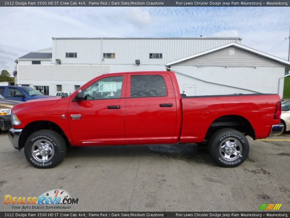 2012 Dodge Ram 3500 HD ST Crew Cab 4x4 Flame Red / Dark Slate/Medium Graystone Photo #2
