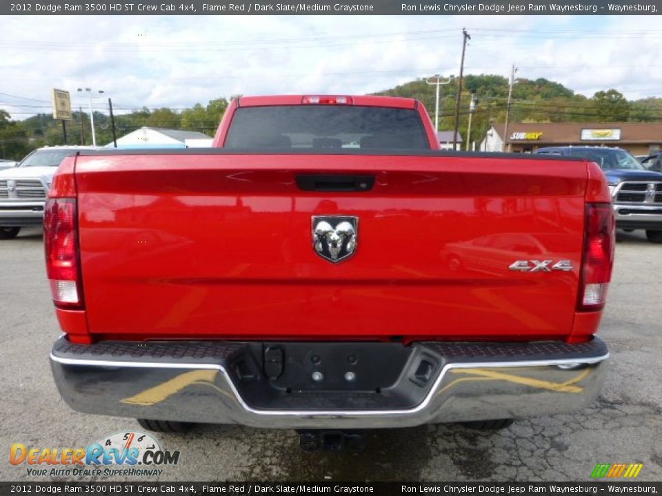 2012 Dodge Ram 3500 HD ST Crew Cab 4x4 Flame Red / Dark Slate/Medium Graystone Photo #4