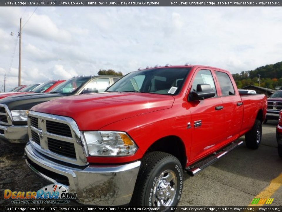 2012 Dodge Ram 3500 HD ST Crew Cab 4x4 Flame Red / Dark Slate/Medium Graystone Photo #1