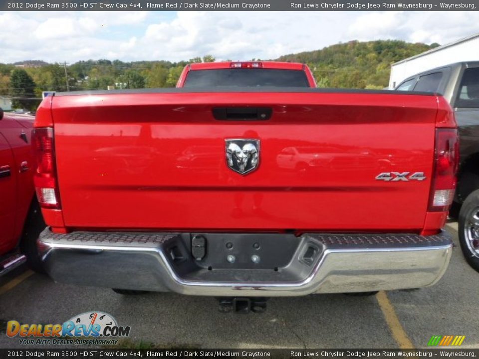 2012 Dodge Ram 3500 HD ST Crew Cab 4x4 Flame Red / Dark Slate/Medium Graystone Photo #3