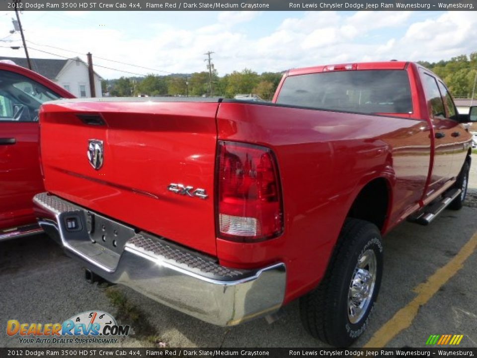 2012 Dodge Ram 3500 HD ST Crew Cab 4x4 Flame Red / Dark Slate/Medium Graystone Photo #4