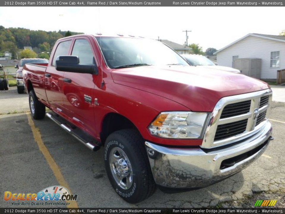 2012 Dodge Ram 3500 HD ST Crew Cab 4x4 Flame Red / Dark Slate/Medium Graystone Photo #5